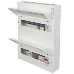 Electrical Lighting Hager 12 + 14 Dual Row Dual 100A RCD High Integrity Metal Clad Consumer Unit - Dual Row Design 10 Electrical Lighting Hager 12 + 14 Dual Row Dual 100A RCD High Integrity Metal Clad Consumer Unit Dual Row Design 10