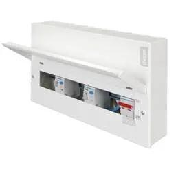 Electrical Lighting Hager 12 Way Dual 100A RCD High Integrity Metal Clad Consumer Unit - Electrical Lighting Hager 12 Way Dual 100A RCD High Integrity Metal Clad Consumer Unit