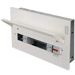 Electrical Lighting Hager 12 Way Dual RCD Configurable Flush Metal Clad Consumer Unit - Electrical Lighting Hager 12 Way Dual RCD Configurable Flush Metal Clad Consumer Unit