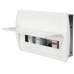 Electrical Lighting Hager 10 Way Dual 100A RCD High Integrity Flush Metal Clad Consumer Unit - Electrical Lighting Hager 10 Way Dual 100A RCD High Integrity Flush Metal Clad Consumer Unit