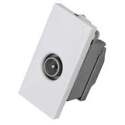 Electrical Lighting Hager Sollysta Male TV Outlet Euro Module White - Electrical Lighting Hager Sollysta Male TV Outlet Euro Module White