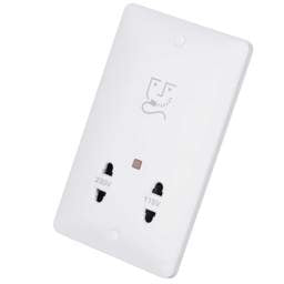 Electrical Lighting Hager Sollysta 115 / 230V Dual Voltage Shaver Socket White - Electrical Lighting Hager Sollysta 115 / 230V Dual Voltage Shaver Socket White