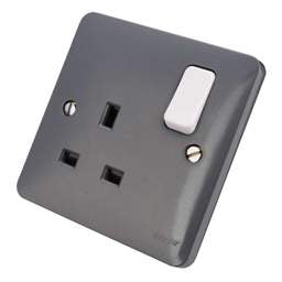 Electrical Lighting Hager Sollysta 13A DP 1 Gang Switched Socket Part M Grey - Electrical Lighting Hager Sollysta 13A DP 1 Gang Switched Socket Part M Grey