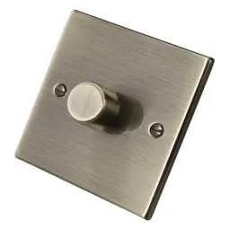 hamilton Hamilton 100W 1 Gang 2 Way LED Trailing/Leading Edge Dimmer Switch Antique Brass - hamilton Hamilton 100W 1 Gang 2 Way LED Trailing/Leading Edge Dimmer Switch Antique Brass