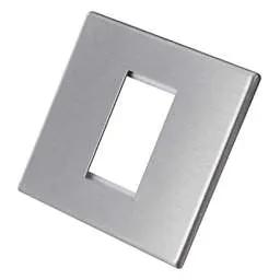 hamilton Hamilton 1 Gang 1 Module Face Plate with Grid Screwless Stainless Steel - hamilton Hamilton 1 Gang 1 Module Face Plate with Grid Screwless Stainless Steel