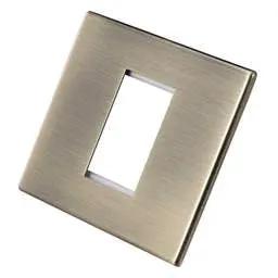 hamilton Hamilton 1 Gang 1 Module Face Plate with Grid Screwless Antique Brass - hamilton Hamilton 1 Gang 1 Module Face Plate with Grid Screwless Antique Brass