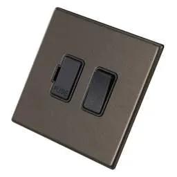 hamilton Hamilton 13A DP Switched Fused Spur Black Insert Screwless Bronze - hamilton Hamilton 13A DP Switched Fused Spur Black Insert Screwless Bronze