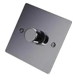 hamilton Hamilton 100W 1 Gang 2 Way LED Trailing/Leading Edge Dimmer Switch Bright Chrome - hamilton Hamilton 100W 1 Gang 2 Way LED Trailing/Leading Edge Dimmer Switch Bright Chrome