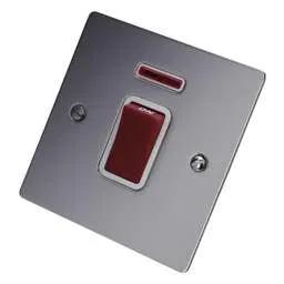 hamilton Hamilton 45A DP 1 Gang Switch with Neon White Insert Bright Chrome - hamilton Hamilton 45A DP 1 Gang Switch with Neon White Insert Bright Chrome
