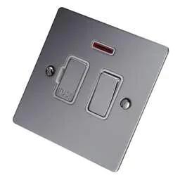 hamilton Hamilton 13A DP Switched Fused Spur with Neon White Insert Bright Chrome - hamilton Hamilton 13A DP Switched Fused Spur with Neon White Insert Bright Chrome