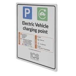 ev charger ICS 467mm x 400mm Public Use Barrier Mount Reflective EV Charge Point Sign - ev charger ICS 467mm x 400mm Public Use Barrier Mount Reflective EV Charge Point Sign