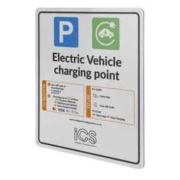 ev charger ICS 467mm x 400mm Public Use Wall Mount Reflective EV Charge Point Sign - ev charger ICS 467mm x 400mm Public Use Wall Mount Reflective EV Charge Point Sign