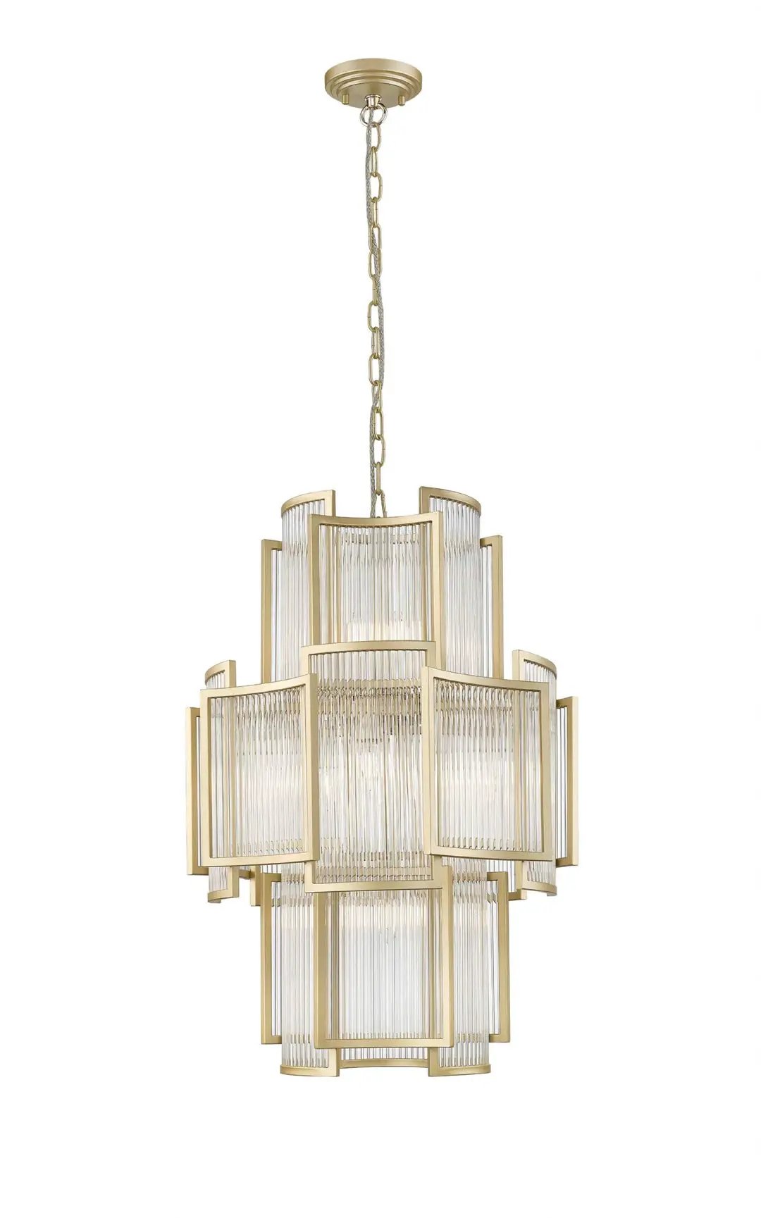 impex Impex CF2106/11/MG Antigua 11 Light Pendant Gold Crystal - impex Impex CF2106/11/MG Antigua 11 Light Pendant Gold Crystal