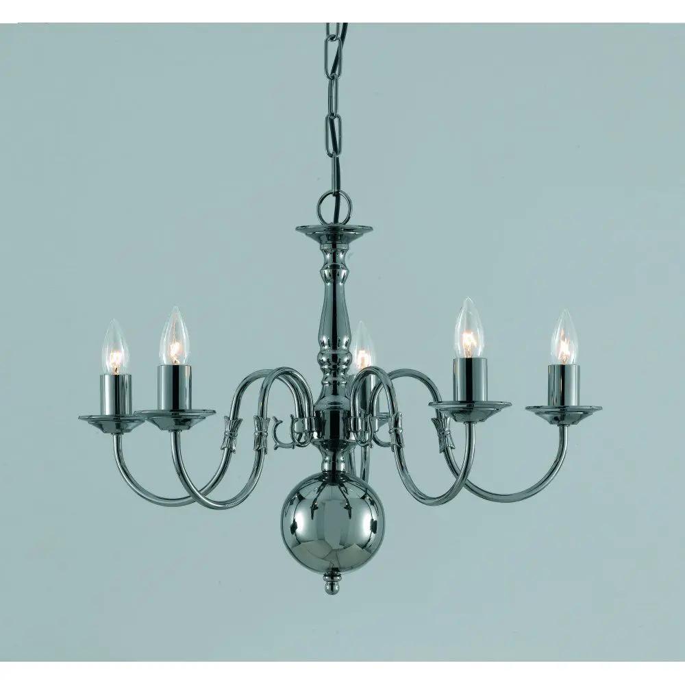 impex Impex BF00350/05/GM Flemish Chandelier Gun Metal - impex Impex BF00350/05/GM Flemish Chandelier Gun Metal