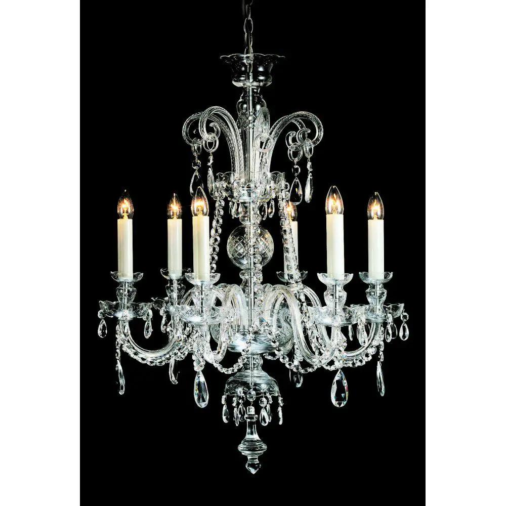impex Impex CB125247/06 Liberec Crystal 6lt Chandelier - impex Impex CB125247/06 Liberec Crystal 6lt Chandelier