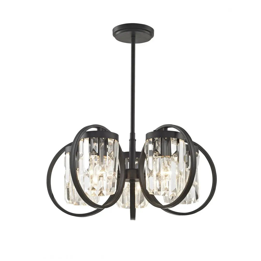 impex Impex CF1703/05/BLK Talin 5 Light Pendant Black - impex Impex CF1703/05/BLK Talin 5 Light Pendant Black