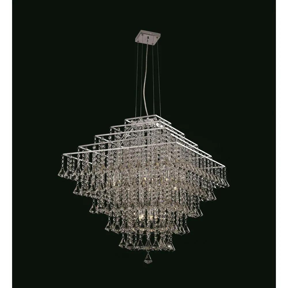 impex Impex CFH301171/12/CH Parma Square Large Pendant - impex Impex CFH301171/12/CH Parma Square Large Pendant