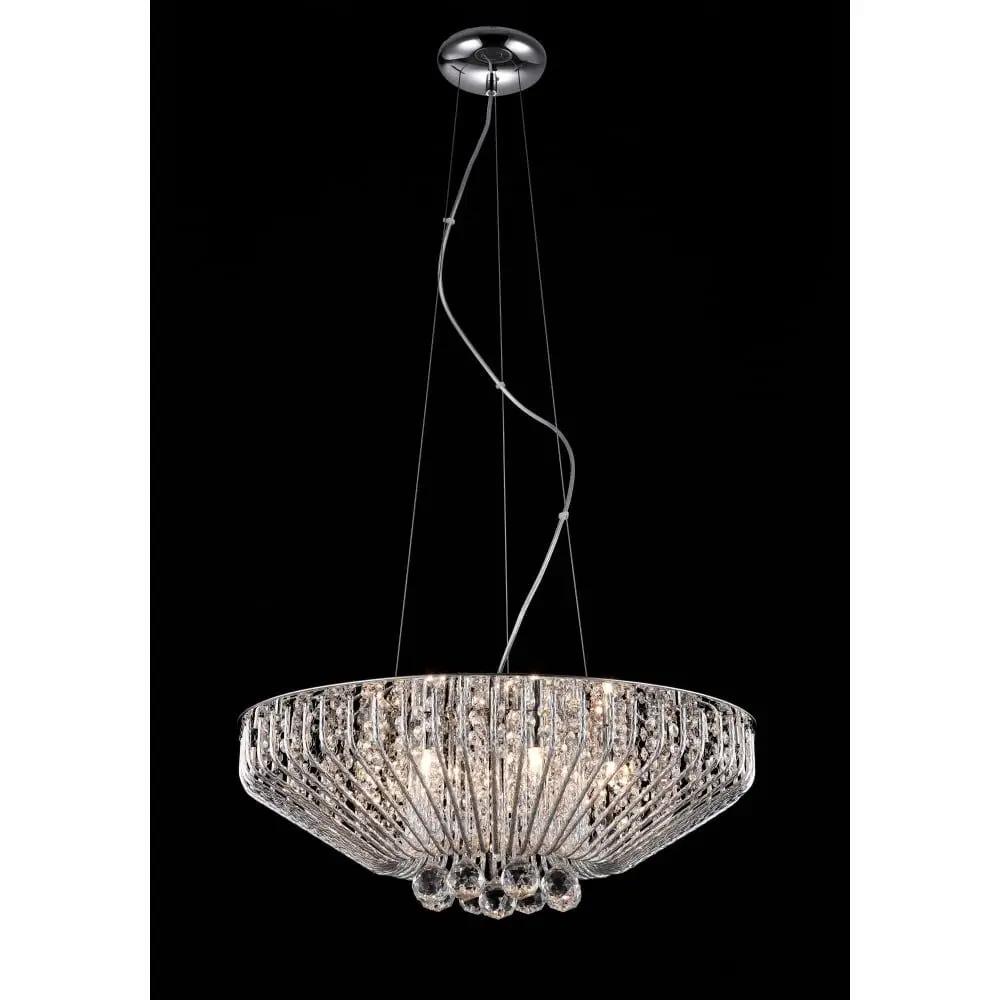 impex Impex CFH508052/07/CH Carlo 7 Light Pendant Crystal Chrome - impex Impex CFH508052/07/CH Carlo 7 Light Pendant Crystal Chrome