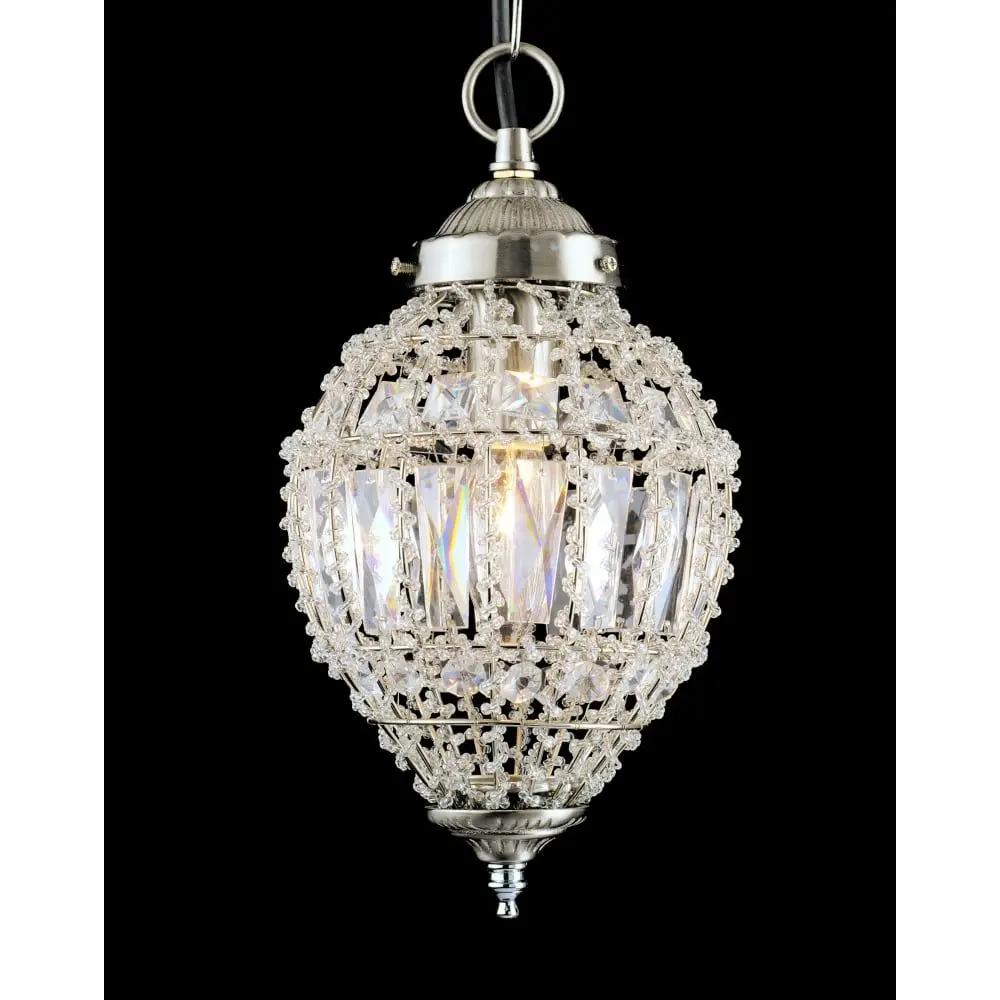 impex Impex CO01219/01/S Bombay Beaded Satin Nickel Pendant - impex Impex CO01219/01/S Bombay Beaded Satin Nickel Pendant