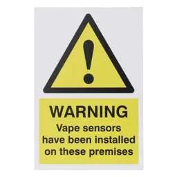 label sign Industrial Signs 150mm x 225mm Warning Vape Sensors Installed Rigid SA PVC - label sign Industrial Signs 150mm x 225mm Warning Vape Sensors Installed Rigid SA PVC