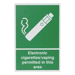 label sign Industrial Signs 150mm x 225mm Electronic Cigarettes Vaping Permitted Rigid PVC S/A Sign - label sign Industrial Signs 150mm x 225mm Electronic Cigarettes Vaping Permitted Rigid PVC S/A Sign