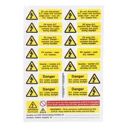 label sign Industrial Signs Solar PV Array Self Adhesive Vinyl Label Set (Pack of 5) - label sign Industrial Signs Solar PV Array Self Adhesive Vinyl Label Set (Pack of 5)