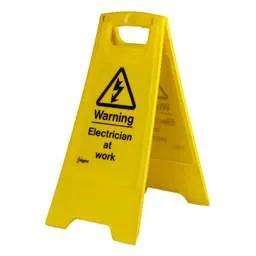 label sign Industrial Signs 'Warning Electrician at Work' Free Standing Floor Sign - label sign Industrial Signs 'Warning Electrician at Work' Free Standing Floor Sign