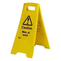 label sign Industrial Signs 'Caution Men at Work' Free Standing Floor Sign - label sign Industrial Signs 'Caution Men at Work' Free Standing Floor Sign