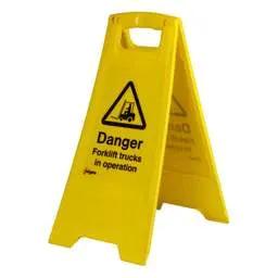 label sign Industrial Signs 'Danger Forklift Trucks in Operation' Free Standing Floor Sign - label sign Industrial Signs 'Danger Forklift Trucks in Operation' Free Standing Floor Sign
