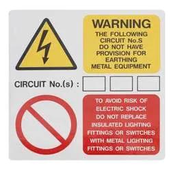 label sign Industrial Signs 75mm x 75mm Warning Earth Provision Label (Roll of 100) - label sign Industrial Signs 75mm x 75mm Warning Earth Provision Label (Roll of 100)