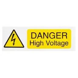 label sign Industrial Signs 75mm x 25mm Danger High Voltage Label (Pack of 10) - label sign Industrial Signs 75mm x 25mm Danger High Voltage Label (Pack of 10)