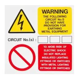 label sign Industrial Signs 75mm x 75mm Warning Earth Provision Label (Pack of 10) - label sign Industrial Signs 75mm x 75mm Warning Earth Provision Label (Pack of 10)