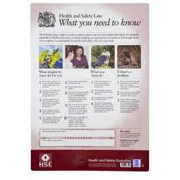 label sign Industrial Signs A2 "Health and Safety Law" Encapsulated Rigid PVC Poster - label sign Industrial Signs A2 "Health and Safety Law" Encapsulated Rigid PVC Poster