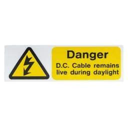 label sign Industrial Signs Over Laminated DC Cable Remains Live Label (Roll of 250) - label sign Industrial Signs Over Laminated DC Cable Remains Live Label (Roll of 250)