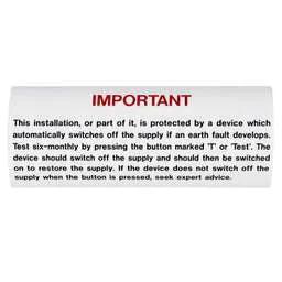 label sign Industrial Signs 130mm x 60mm Important RCD Testing Label (Roll of 100) - label sign Industrial Signs 130mm x 60mm Important RCD Testing Label (Roll of 100)