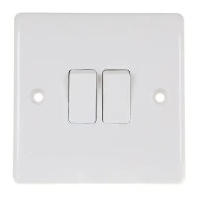 BG British General BG 20A 2 Gang 2 Way Light Switch 842-01 - BG British General BG 20A 2 Gang 2 Way Light Switch 842-01