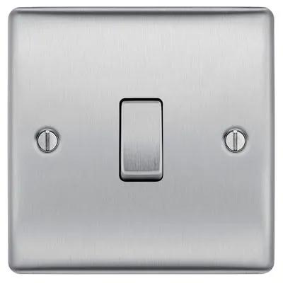 Electrical Lighting BG 20A Intermediate Light Switch Brushed Steel NBS13 - Electrical Lighting BG 20A Intermediate Light Switch Brushed Steel NBS13