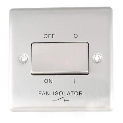 Electrical Lighting BG 10A 10AX 3 Pole Fan Isolator Switch Brushed Steel NBS15 - Electrical Lighting BG 10A 10AX 3 Pole Fan Isolator Switch Brushed Steel NBS15