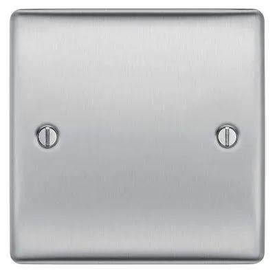 BG British General BG 1 Gang Blanking Plate Brushed Steel NBS94-01 - BG British General BG 1 Gang Blanking Plate Brushed Steel NBS94-01