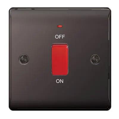Electrical Lighting BG 45A DP Neon Switch Black Nickel NBN74 - Electrical Lighting BG 45A DP Neon Switch Black Nickel NBN74