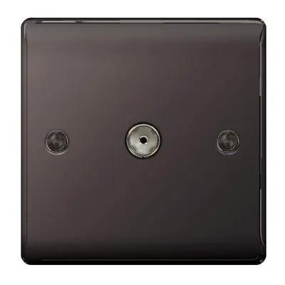 Electrical Lighting BG 1 Gang Coaxial TV Socket Black Nickel NBN60-01 - Electrical Lighting BG 1 Gang Coaxial TV Socket Black Nickel NBN60-01