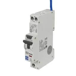 Electrical Lighting Lewden 32A Single Pole 1 Module B Curve 6kA 30mA Type A Compact RCBO - Electrical Lighting Lewden 32A Single Pole 1 Module B Curve 6kA 30mA Type A Compact RCBO