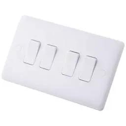 m2 slimline M2 Slimline 10A 4 Gang 2 Way Light Switch White - Slimline m2 slimline M2 Slimline 10A 4 Gang 2 Way Light Switch White Slimline