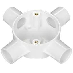 Marshall Tufflex 20mm PVC Conduit 4 Way Box White
