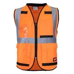 high vis Milwaukee - XXL/XXXL Premium Hi Vis Class 2 Vest Orange - Clothing Safety Vest Clothing high vis Milwaukee - XXL/XXXL Premium Hi Vis Class 2 Vest Orange Safety Vest