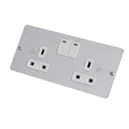 floor sockets MK Essentials 2 Gang Connected Power Switched socket - floor sockets MK Essentials 2 Gang Connected Power Switched socket