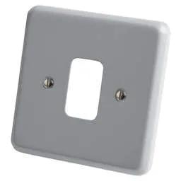 mk grid cover MK Grid Plus 1 Gang Grid Front Plate Metalclad - mk grid cover MK Grid Plus 1 Gang Grid Front Plate Metalclad