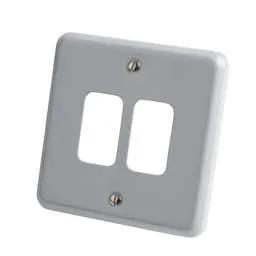 mk grid cover MK Grid Plus 2 Gang Grid Front Plate Metalclad - mk grid cover MK Grid Plus 2 Gang Grid Front Plate Metalclad