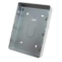 mk girid MK Grid Plus 9 and 12 Gang Surface Metal Back Box with Knockouts - mk girid MK Grid Plus 9 and 12 Gang Surface Metal Back Box with Knockouts