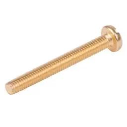 Olympic Fixings M4 x 35mm Pan Head Slot Screws Brass (Pack of 100)